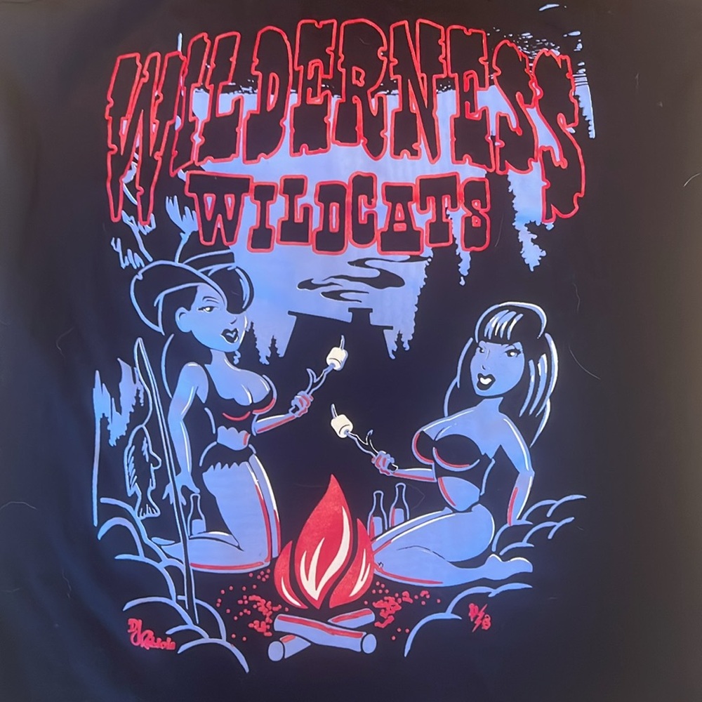 Pinky star M Wilderness Wildcats Black Tank Top nwot